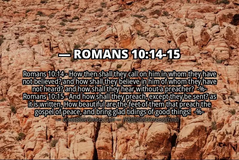 Image for ROMANS 10:14-15 Bible verse