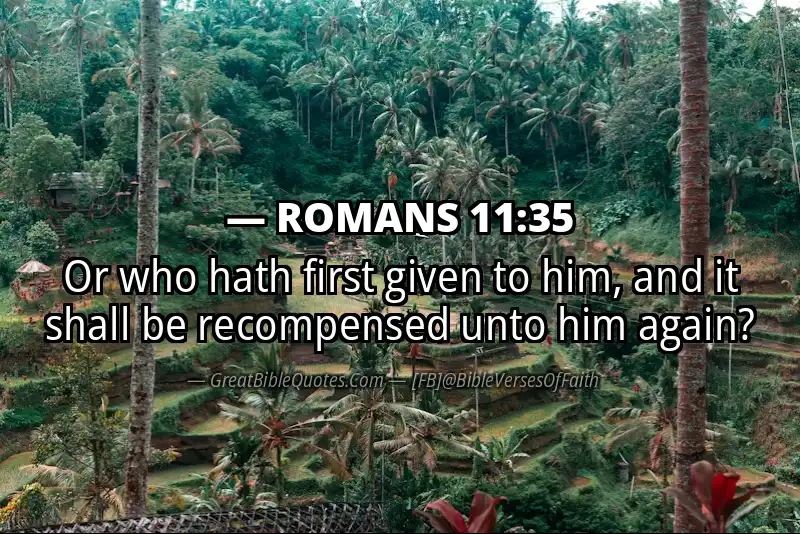 ROMANS 11:35 Verse Image