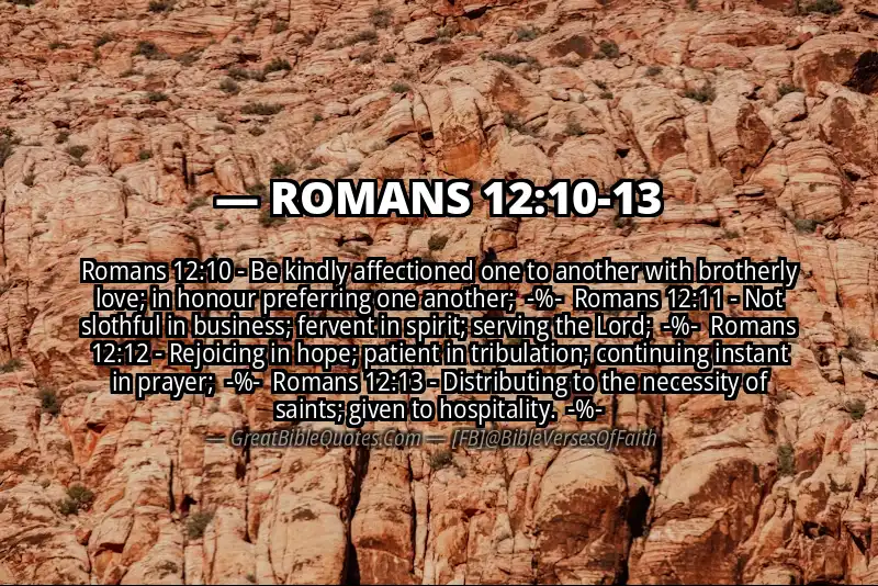 Image for ROMANS 12:10-13 Bible verse