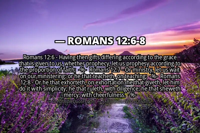 Image for ROMANS 12:6-8 Bible verse