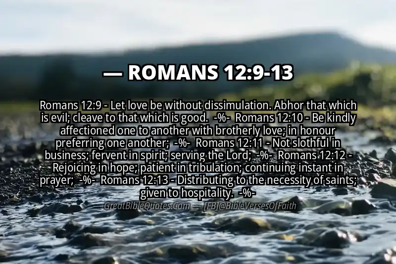 Image for ROMANS 12:9-13 Bible verse