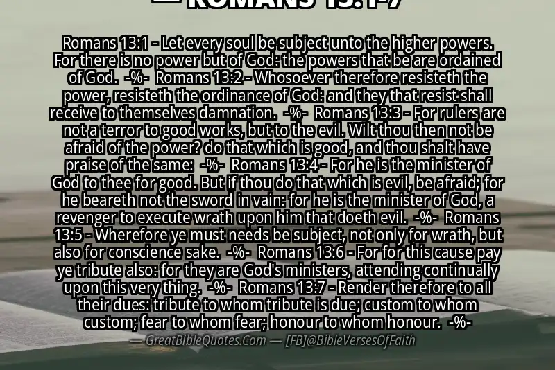 Image for ROMANS 13:1-7 Bible verse
