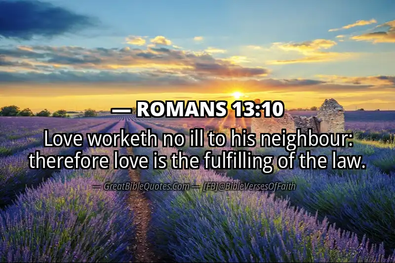 Image for ROMANS 13:10 Bible verse