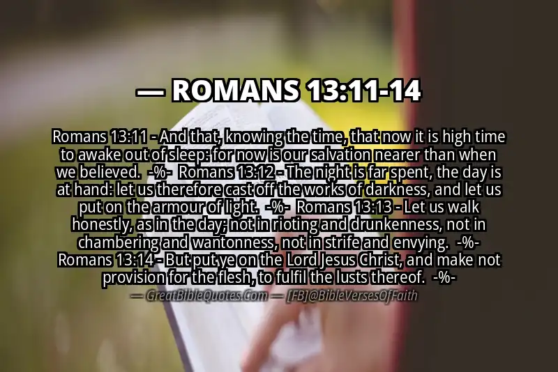 Image for ROMANS 13:11-14 Bible verse