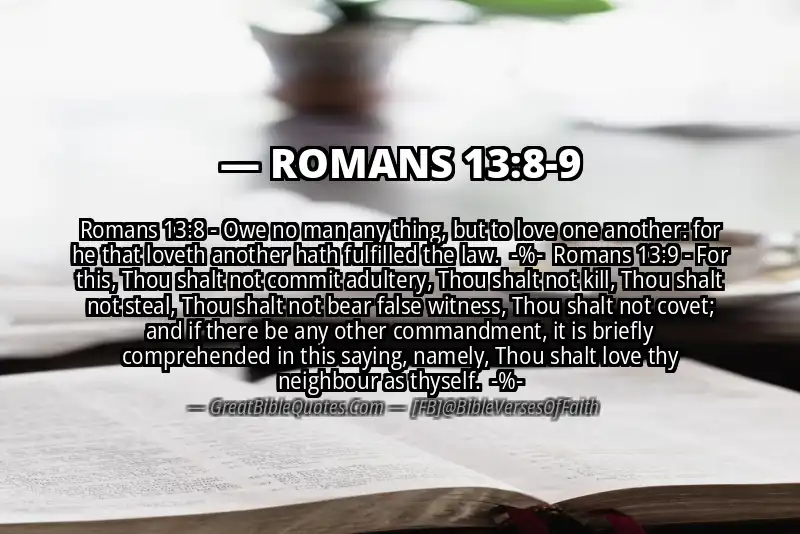 Image for ROMANS 13:8-9 Bible verse