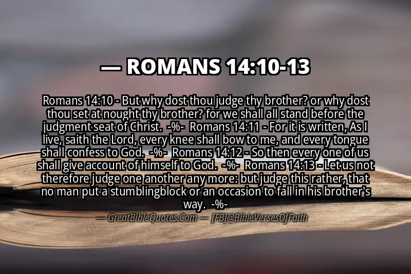Image for ROMANS 14:10-13 Bible verse