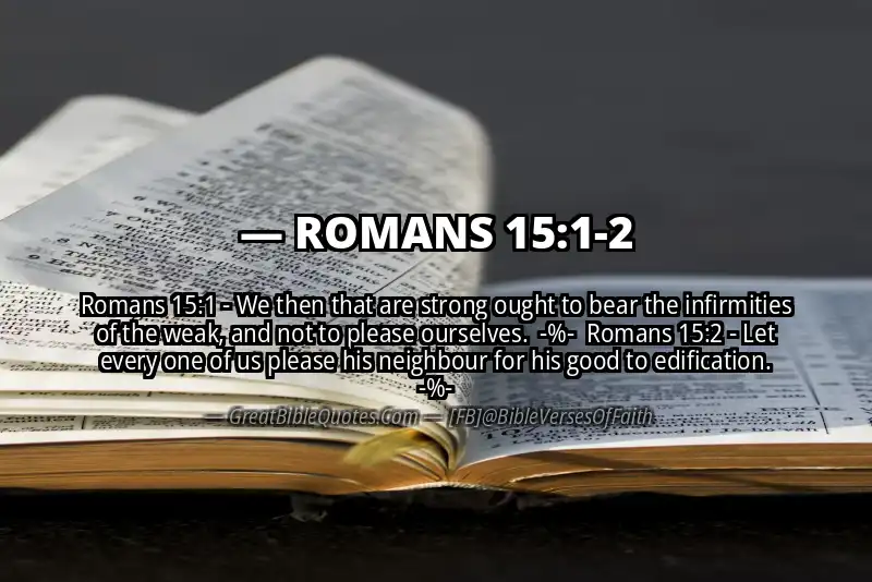 Image for ROMANS 15:1-2 Bible verse