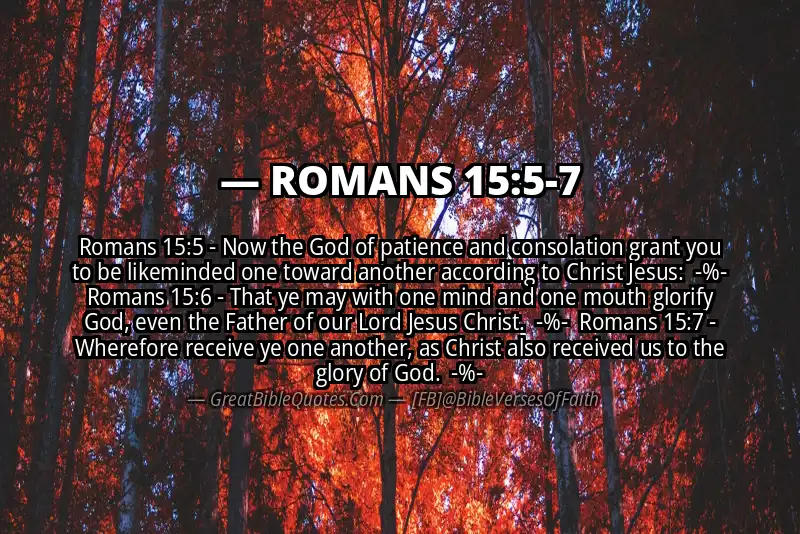 Image for ROMANS 15:5-7 Bible verse
