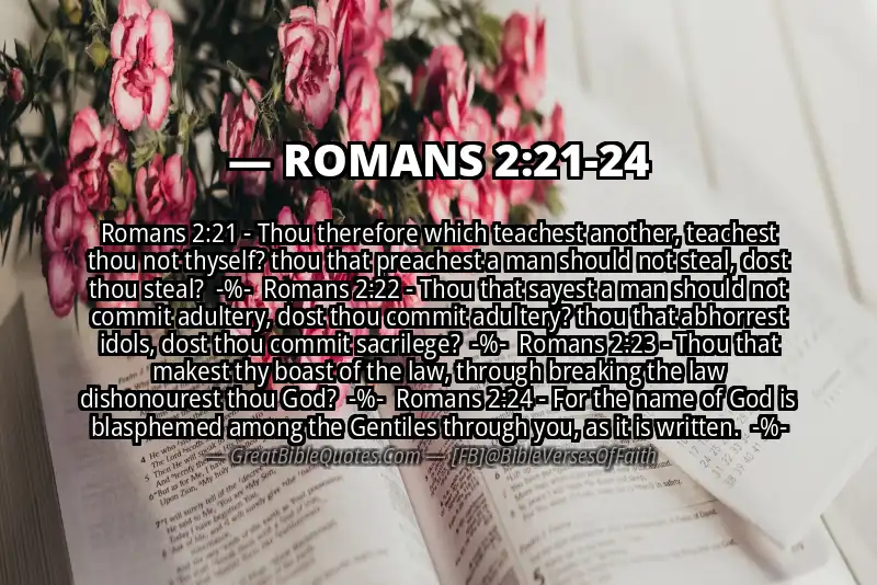 Image for ROMANS 2:21-24 Bible verse