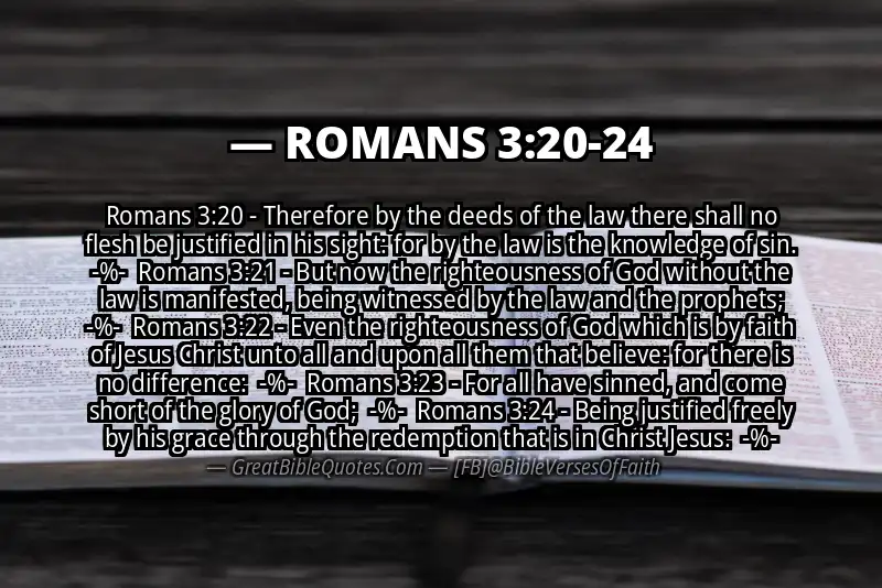 Image for ROMANS 3:20-24 Bible verse