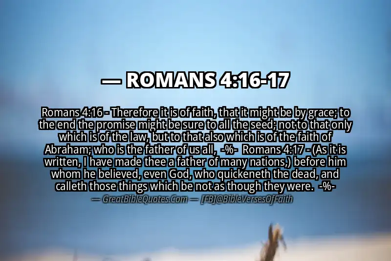 Image for ROMANS 4:16-17 Bible verse