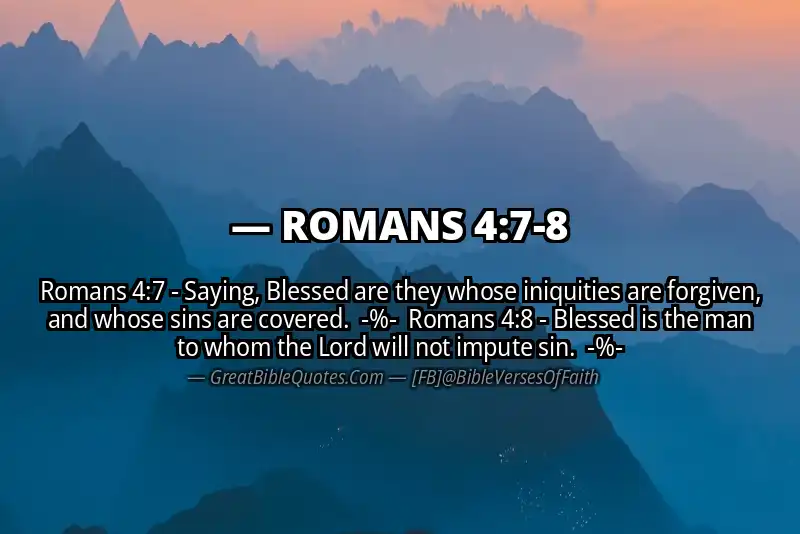 Image for ROMANS 4:7-8 Bible verse