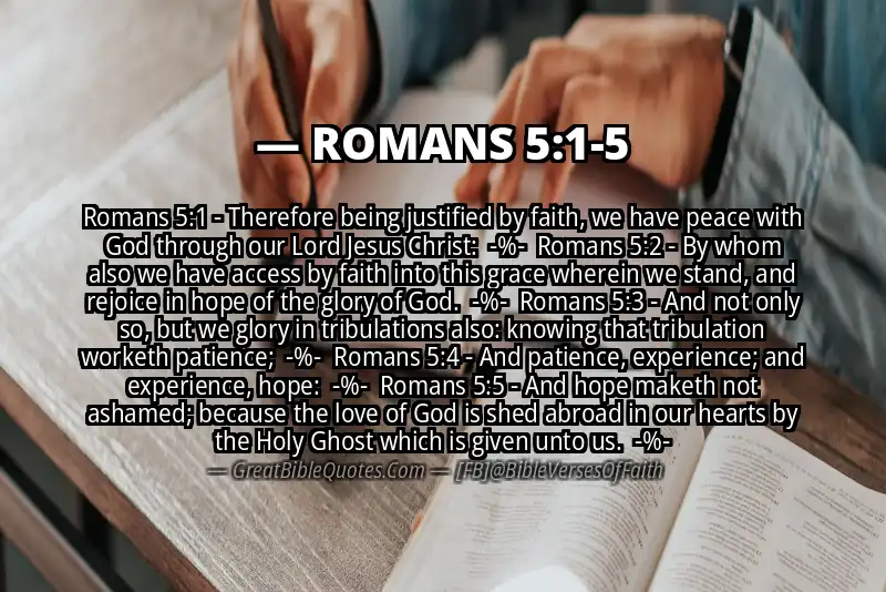 Image for ROMANS 5:1-5 Bible verse