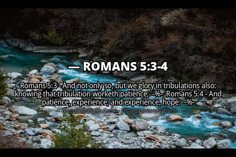 Image for ROMANS 5:3-4 Bible verse