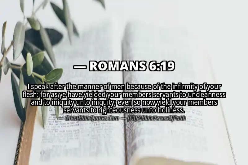 Image for ROMANS 6:19 Bible verse