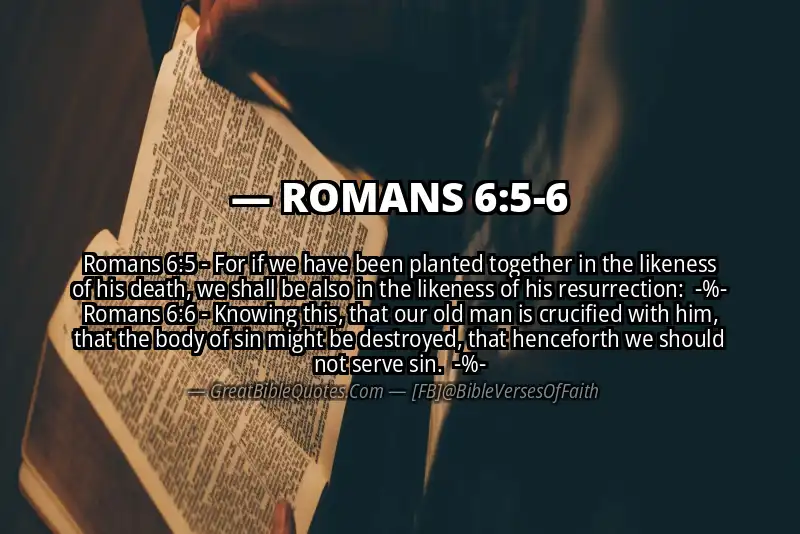 Image for ROMANS 6:5-6 Bible verse