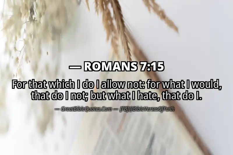 ROMANS 7:15 Verse