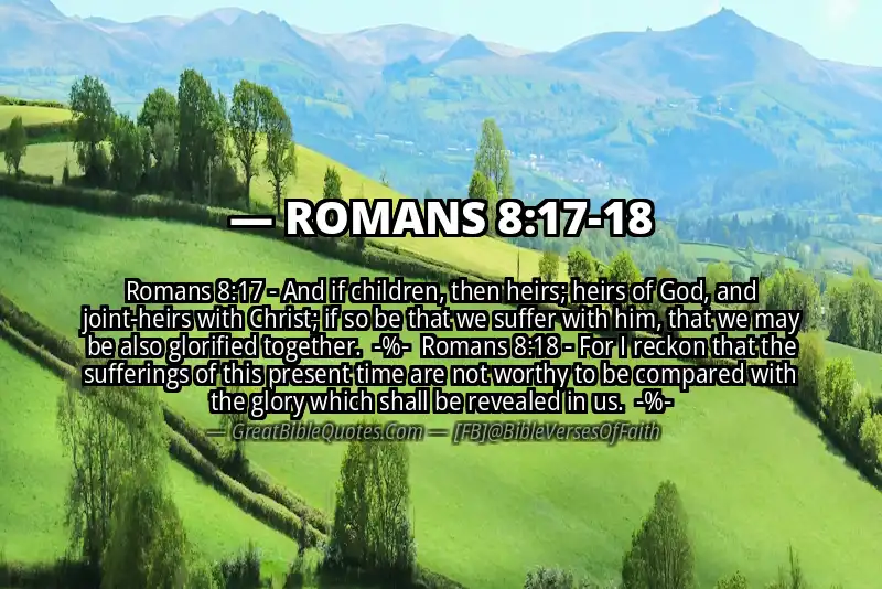 Image for ROMANS 8:17-18 Bible verse