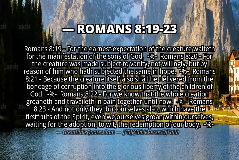 Image for ROMANS 8:19-23 Bible verse