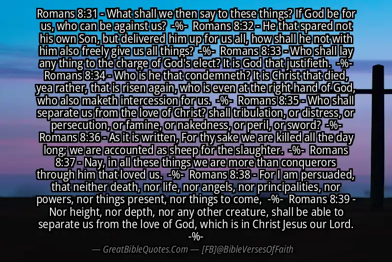 Image for ROMANS 8:31-39 Bible verse