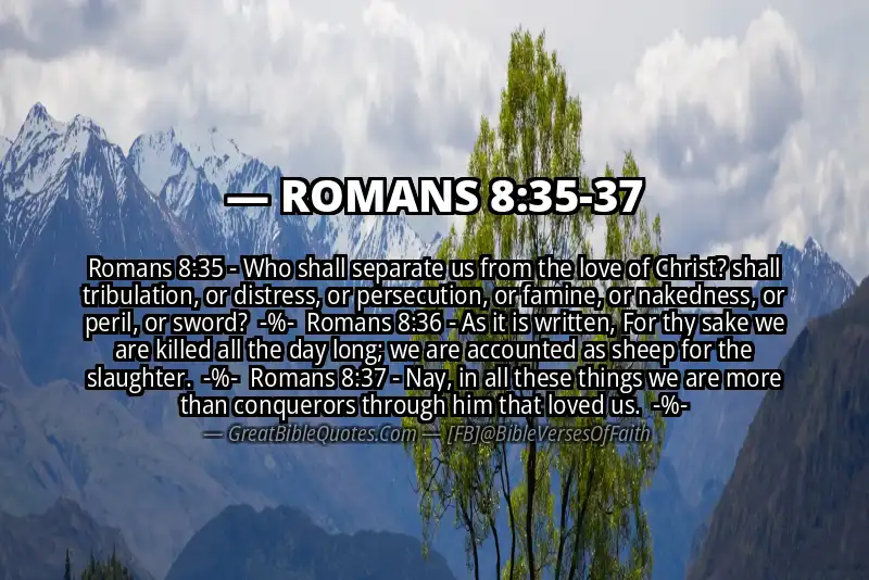 Image for ROMANS 8:35-37 Bible verse