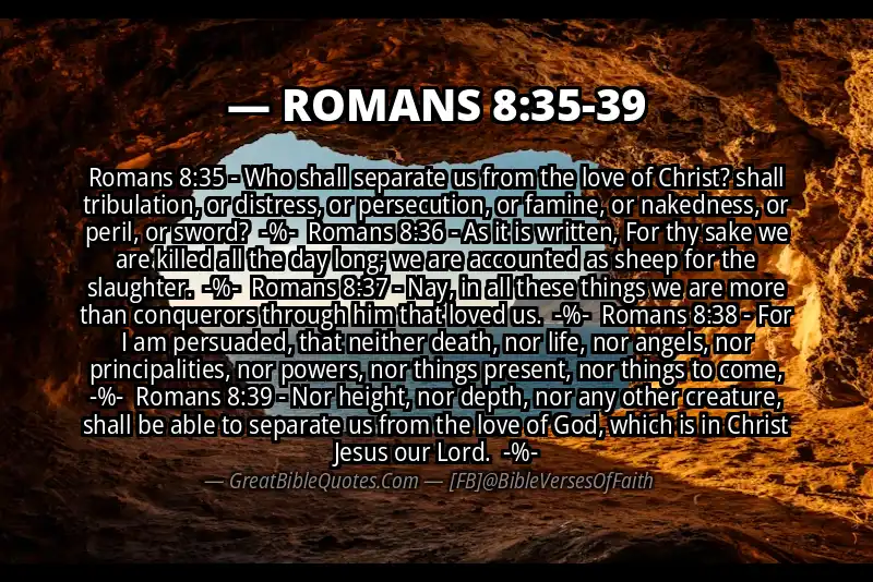 Image for ROMANS 8:35-39 Bible verse