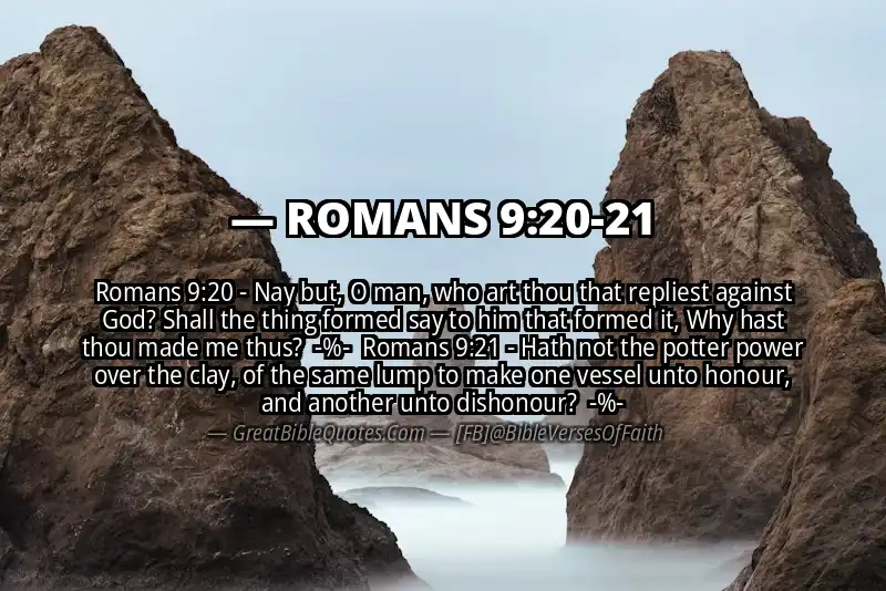 Image for ROMANS 9:20-21 Bible verse