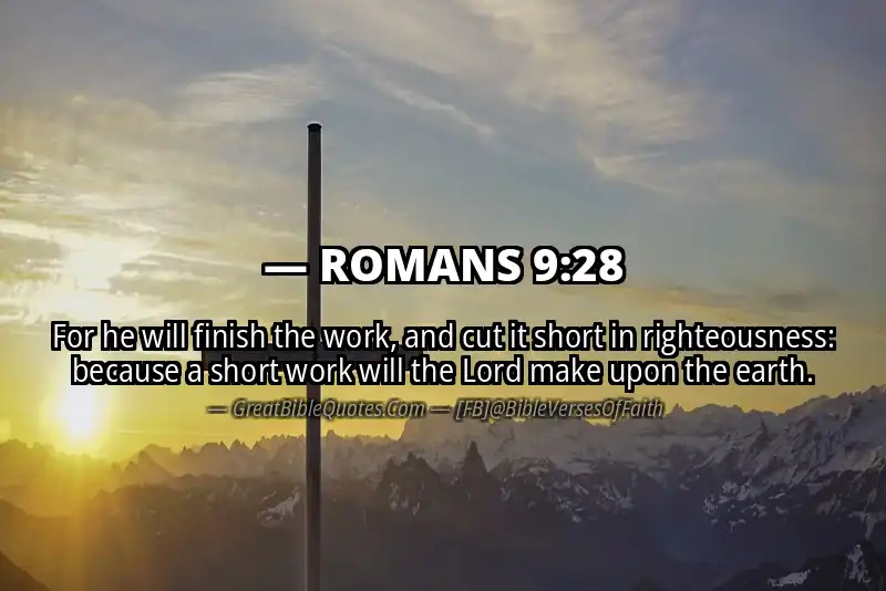 ROMANS 9:28 Verse