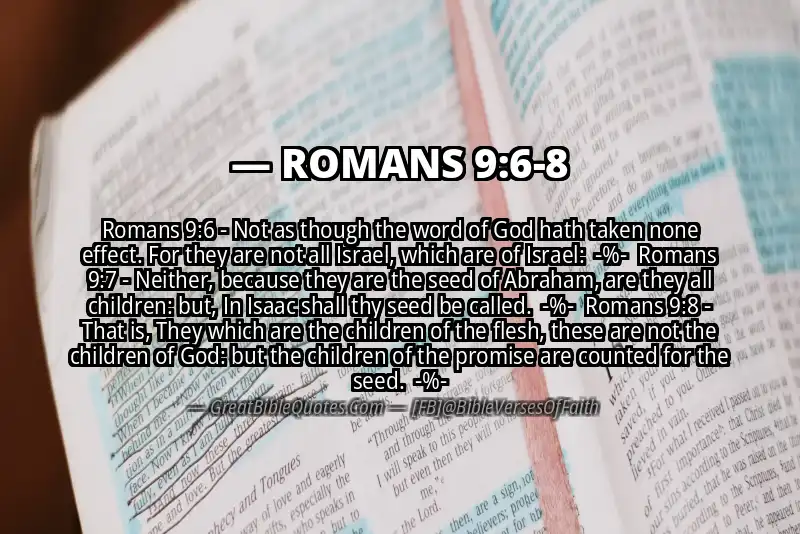 Image for ROMANS 9:6-8 Bible verse