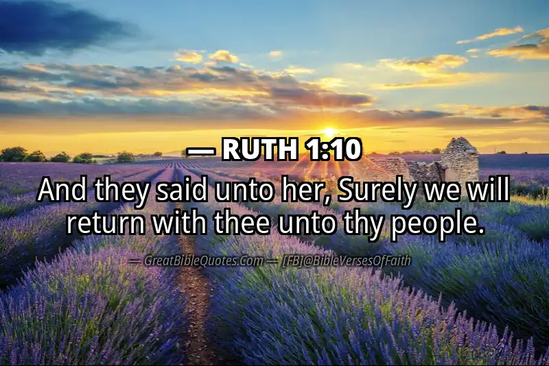 Bible verse: RUTH 1:10 Image