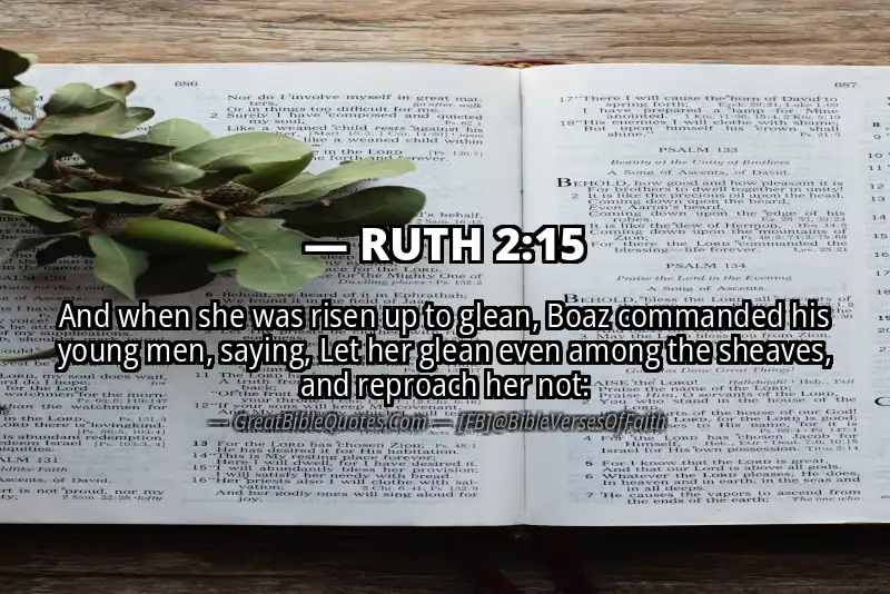 Bible verse: RUTH 2:15 Image