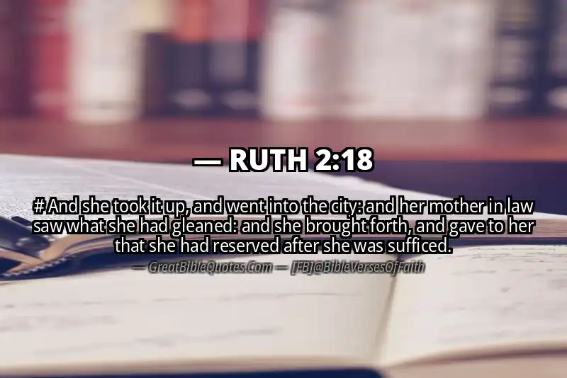 Bible verse: RUTH 2:18 Image