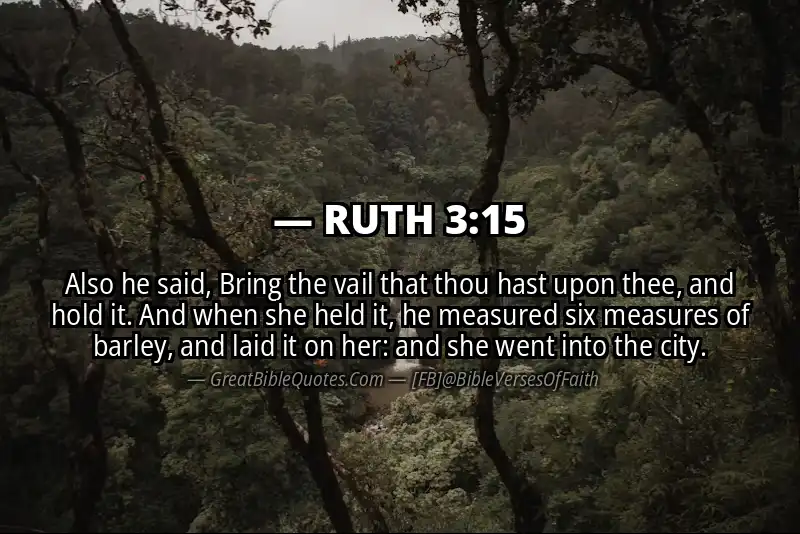 Bible verse: RUTH 3:15 Image