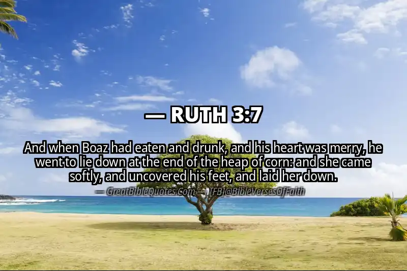 RUTH 3:7 Verse