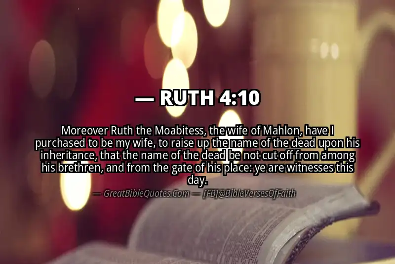 RUTH 4:10 Verse