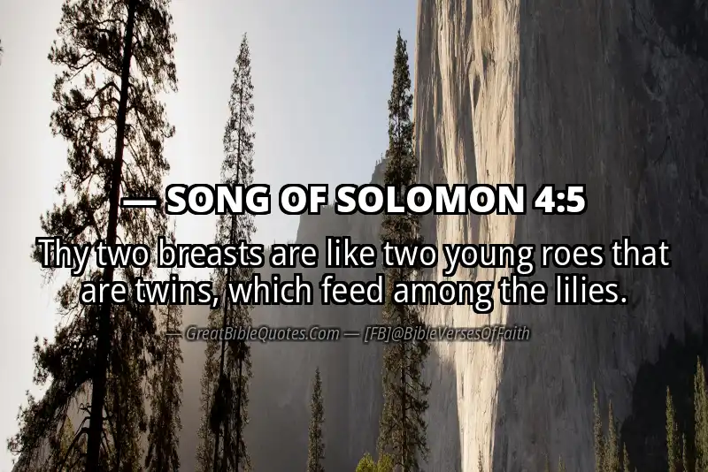 Bible verse: SONG OF SOLOMON 4:5 Image