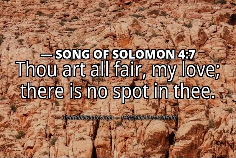 Bible verse: SONG OF SOLOMON 4:7 Image