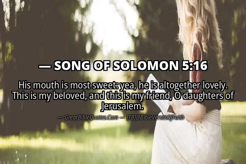 Bible verse: SONG OF SOLOMON 5:16 Image