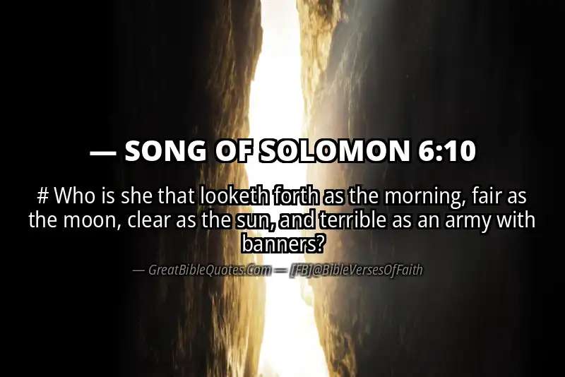 Bible verse: SONG OF SOLOMON 6:10 Image