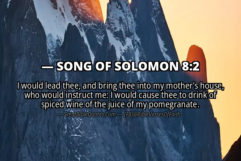 Bible verse: SONG OF SOLOMON 8:2 Image