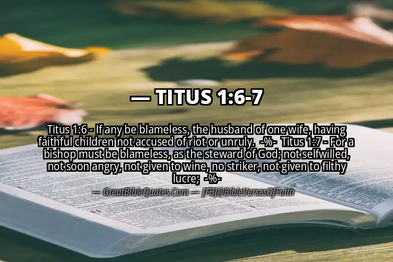 Image for TITUS 1:6-7 Bible verse