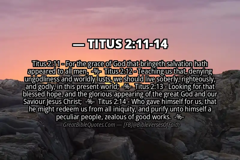 Image for TITUS 2:11-14 Bible verse