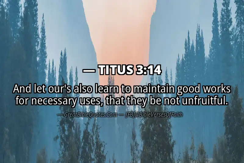 TITUS 3:14 Verse