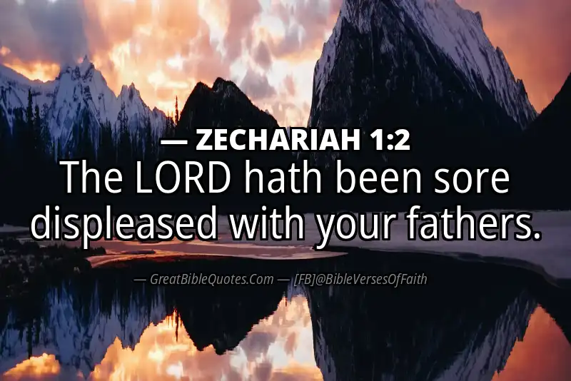 Bible verse: ZECHARIAH 1:2 Image