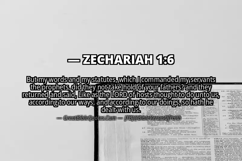 Bible verse: ZECHARIAH 1:6 Image
