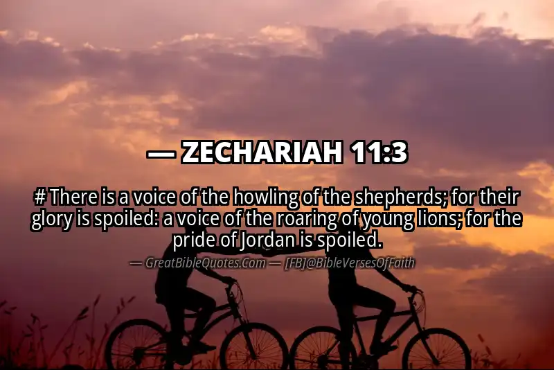 Bible verse: ZECHARIAH 11:3 Image