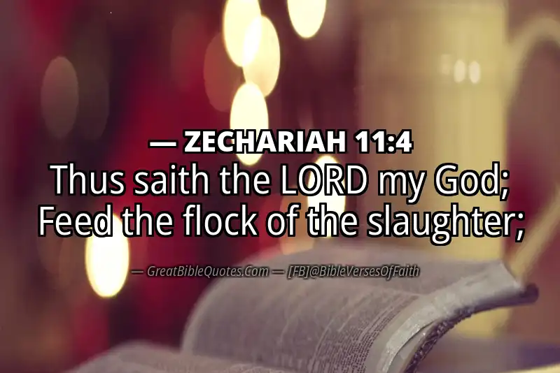 Bible verse: ZECHARIAH 11:4 Image
