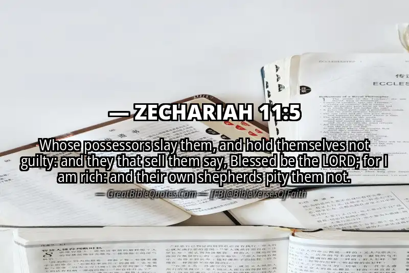 Bible verse: ZECHARIAH 11:5 Image