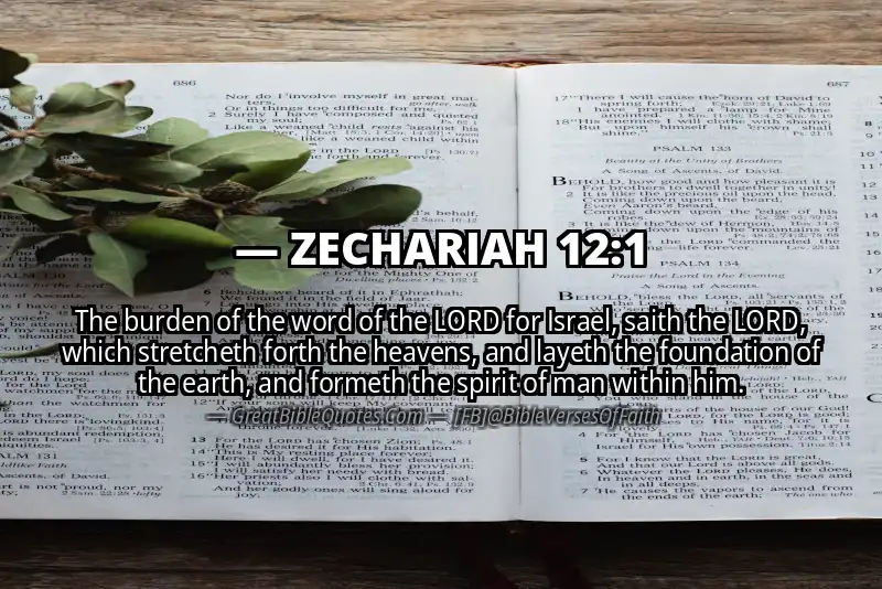 Bible verse: ZECHARIAH 12:1 Image