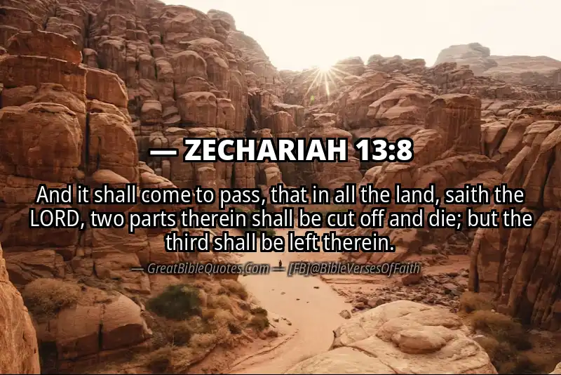 ZECHARIAH 13:8 Verse